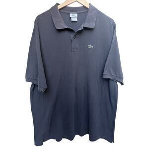 Lacoste Polo Shirt Mens Size 9 Gray Short Sleeve Classic Crocodile Logo France